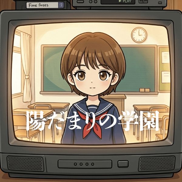 陽だまりの学園のテレビ映像イラスト